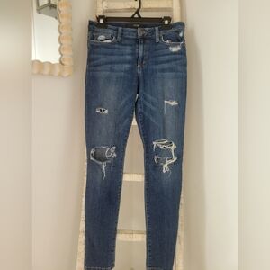 Joe's Jeans Beckett Skinny Destroyed Ankle Jeans Sz 28
